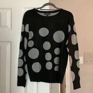Black & Grey Polka dot Sweater
